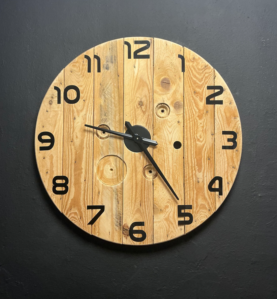 Reel Time - Industrial Cable Reel Wall Clock