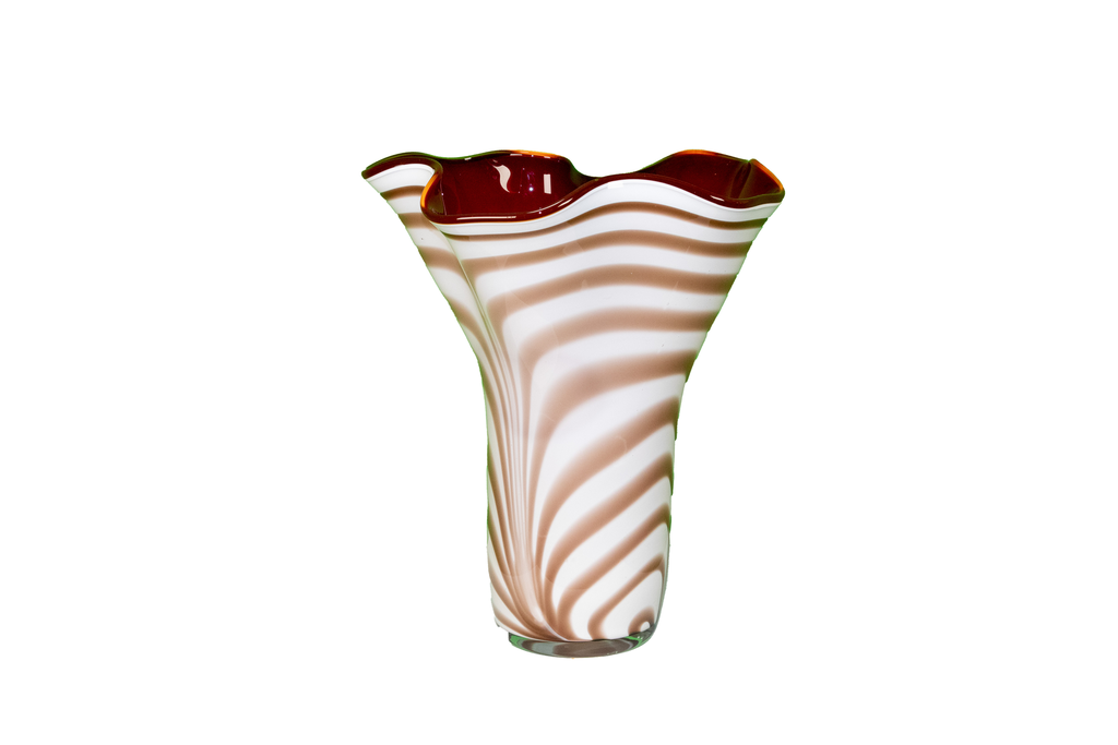 Rood witte vaas bloemen model