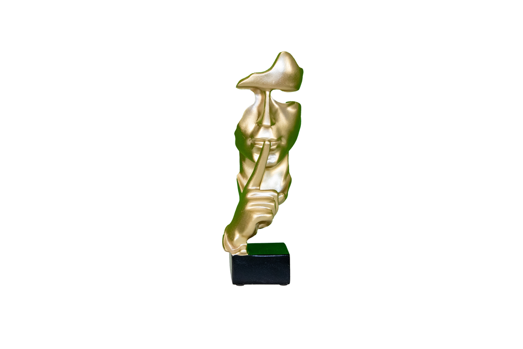 Gold Face with Finger