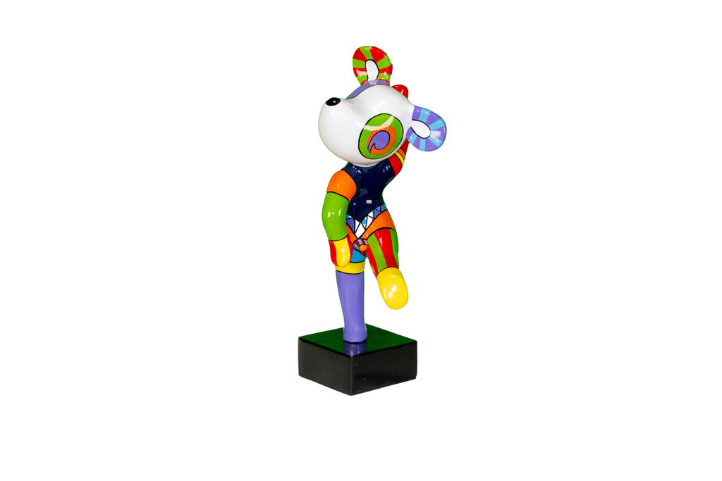 Balans in Kleur - Romero Britto Yoga Hond Beeldje